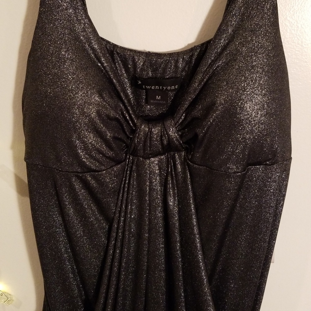 Charcoal Shimmer Party Top